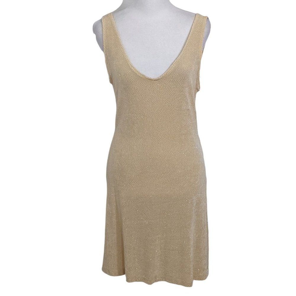 Betsy & Adam Yellow Glitter Dress
